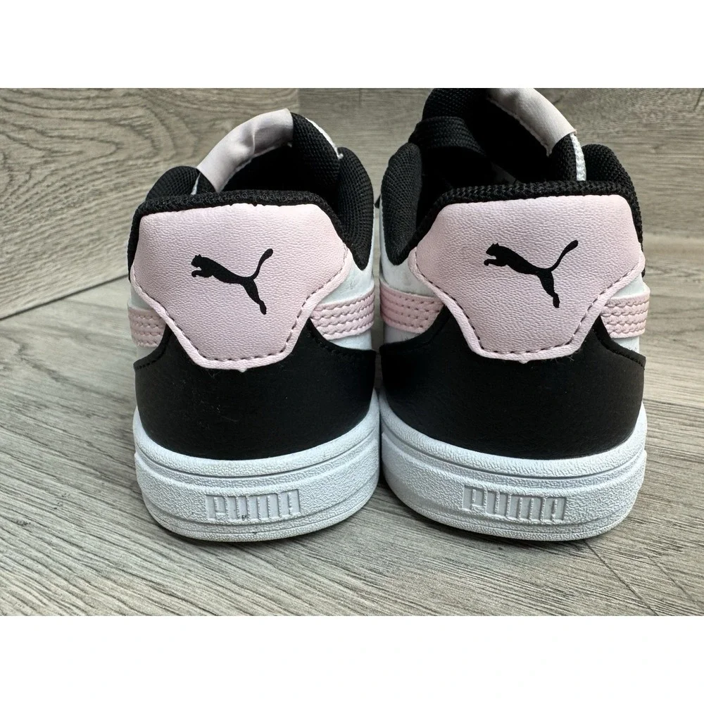 PUMA kids  Sneakers Size 12C Black White Pink Casual Athletic Shoes 396317-42